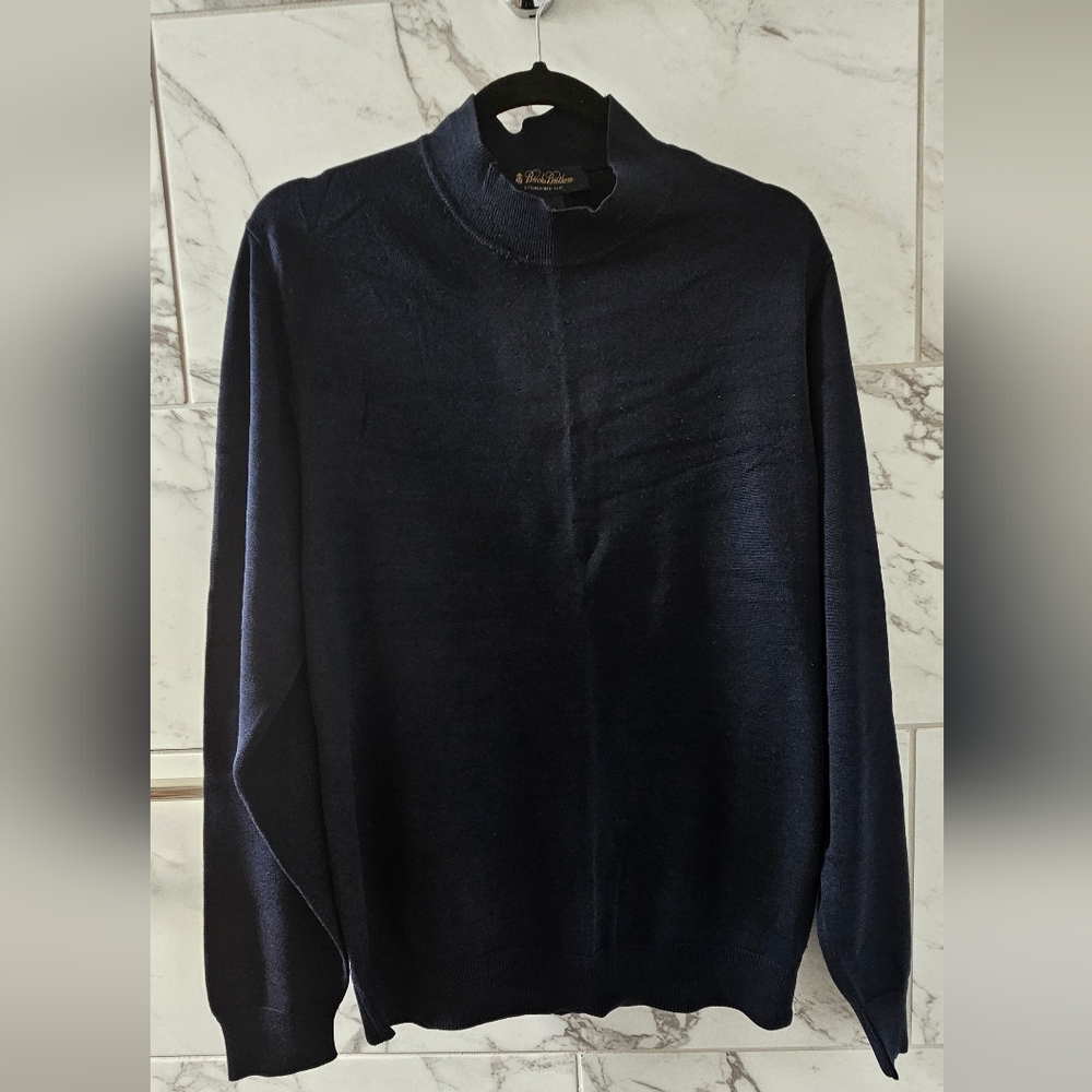Brooks Brothers Silk Navy Sweater